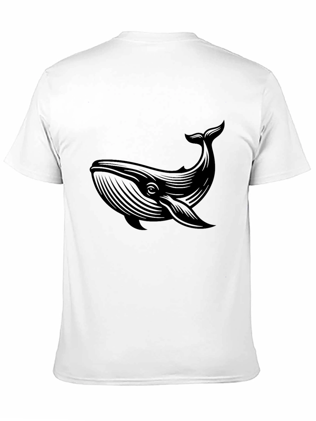 Mens Black Whale Graphic T-Shirt