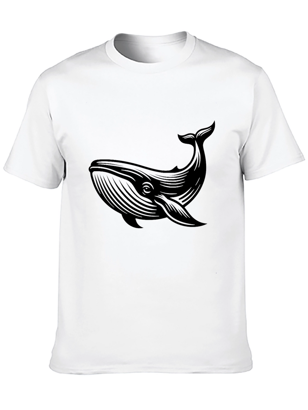Mens Black Whale Graphic T-Shirt