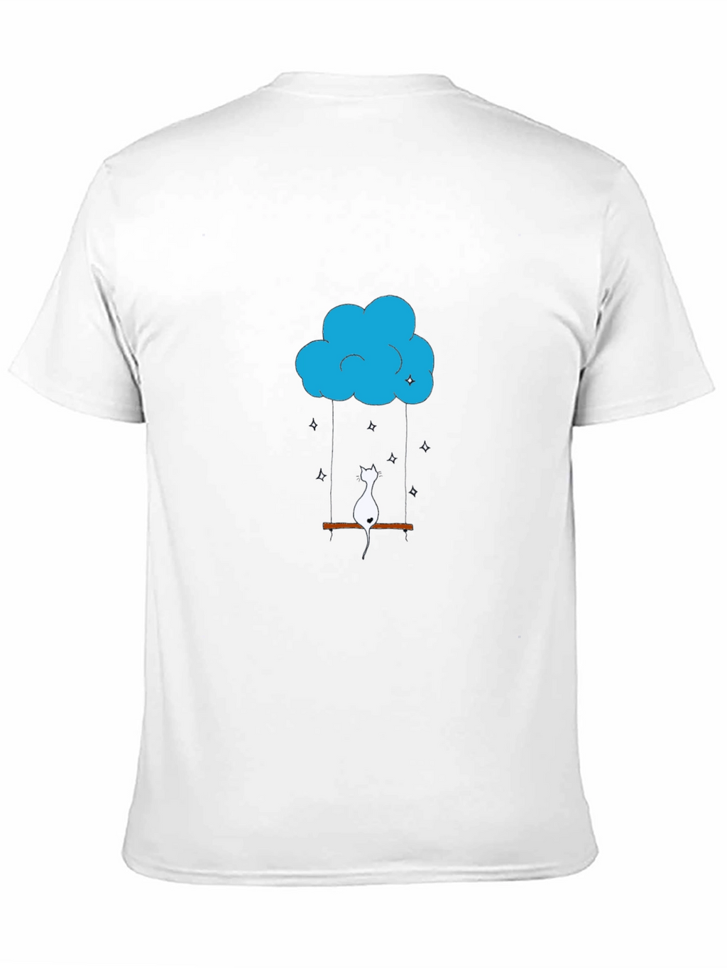 Cloud Cat Swing Black T-Shirt