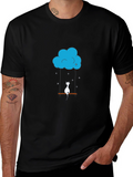 Cloud Cat Swing Black T-Shirt