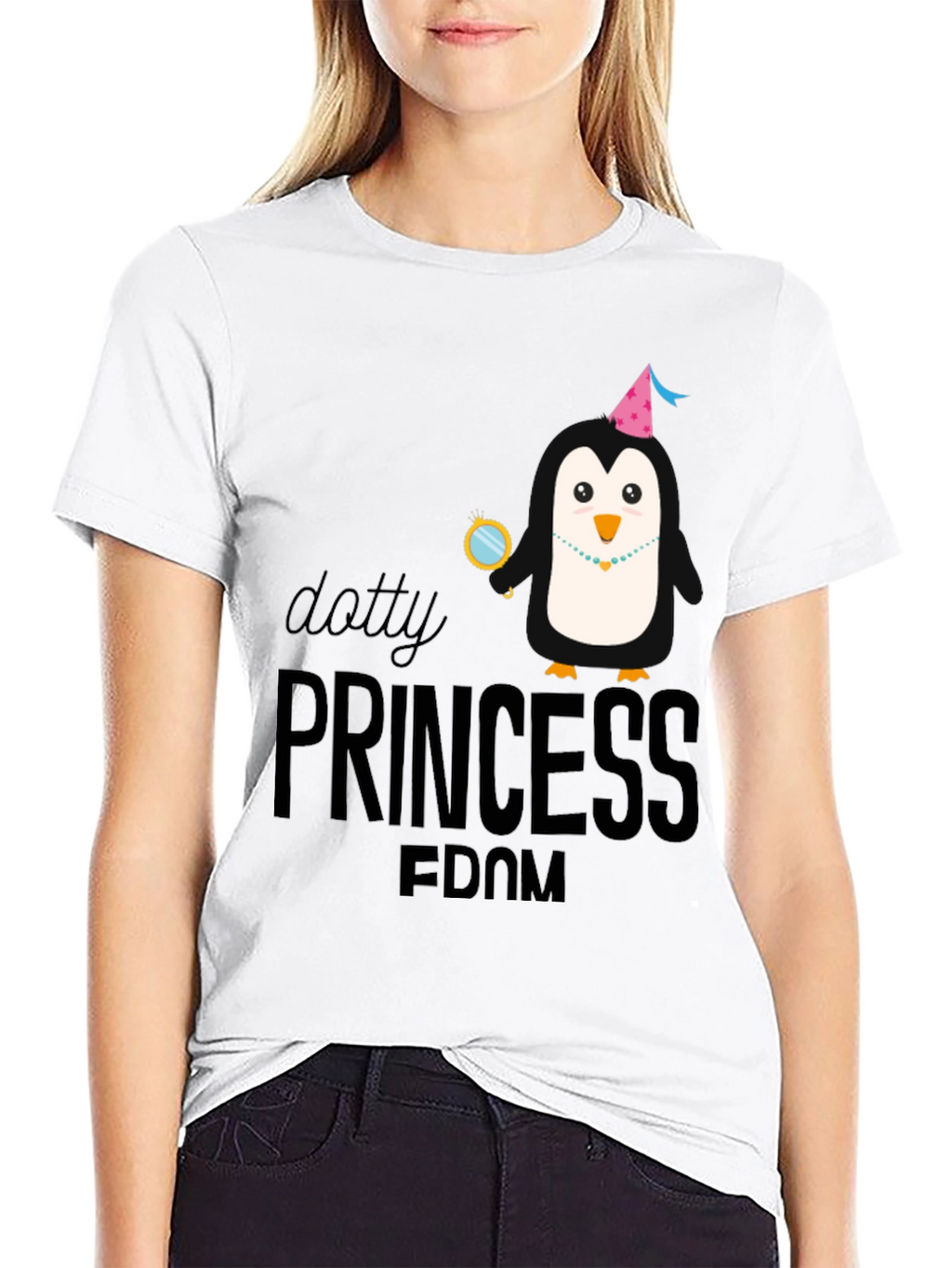 Dotty Princess Penguin Graphic Tee
