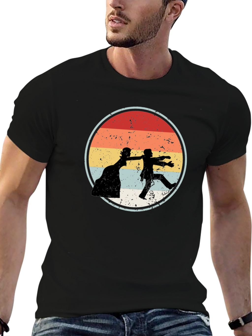 Retro Bride Groom T-Shirt