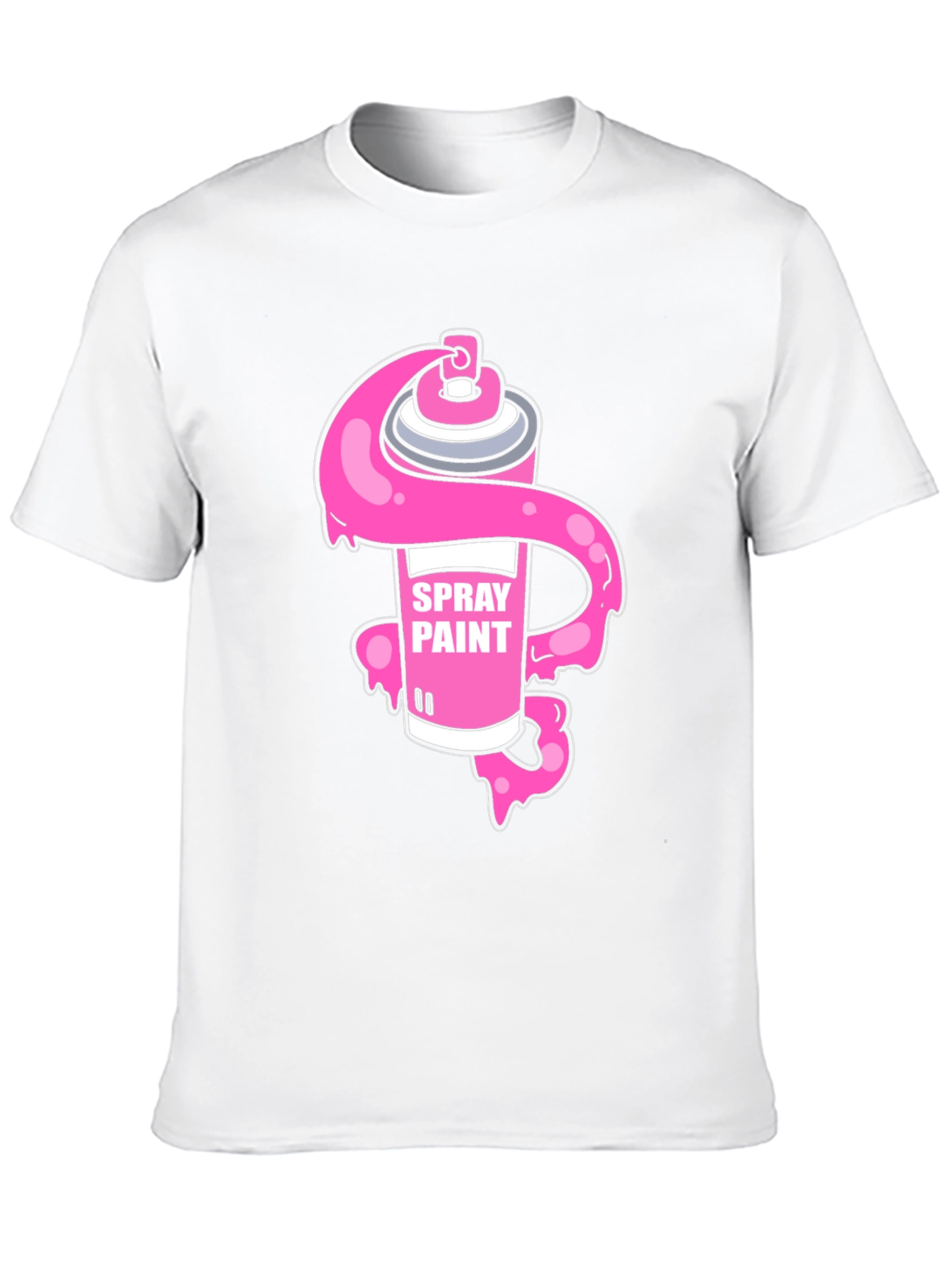 Spray Paint Graphic Black T-Shirt