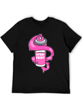 Spray Paint Graphic Black T-Shirt