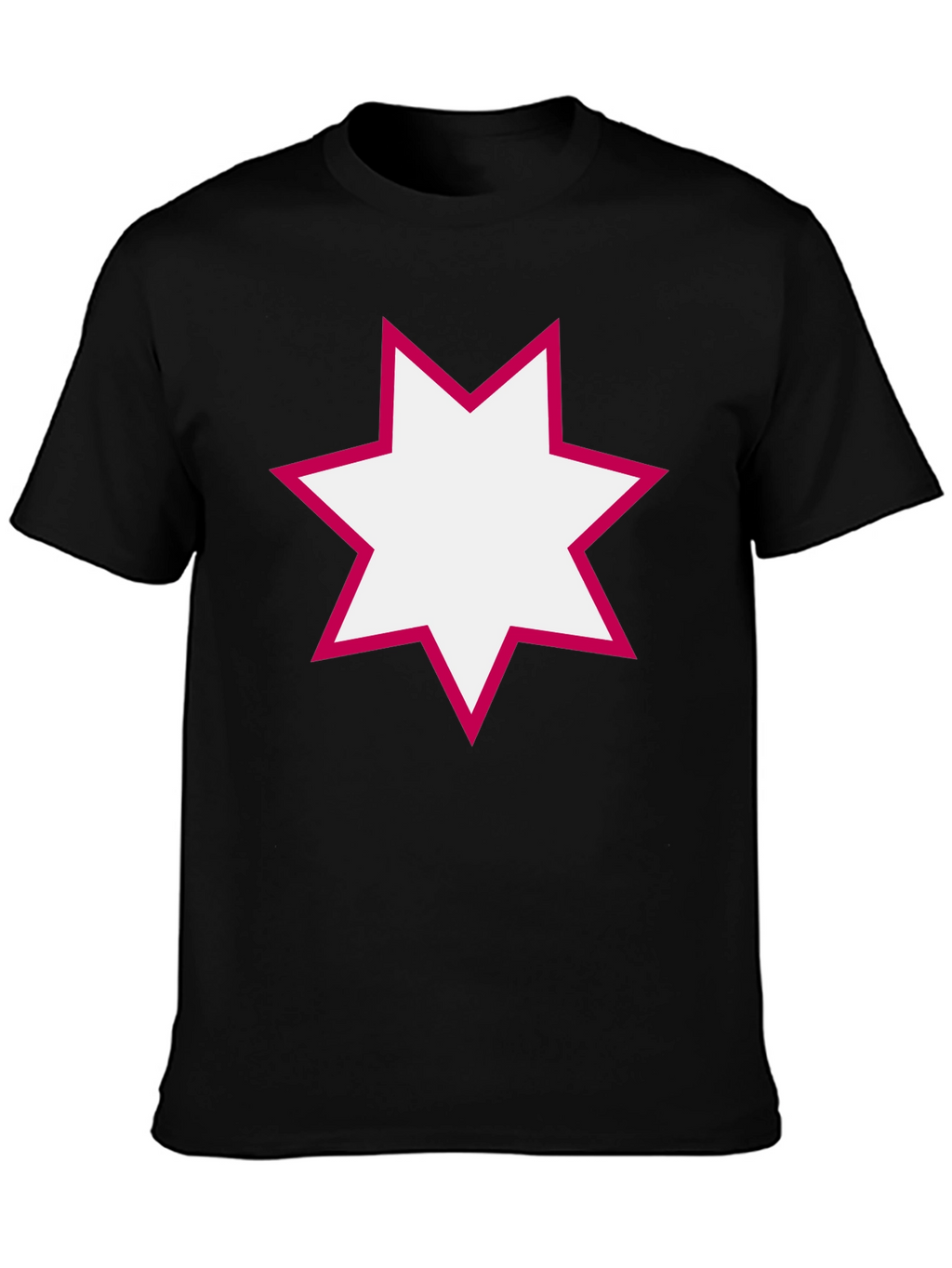 Modern Star Graphic Black T-Shirt