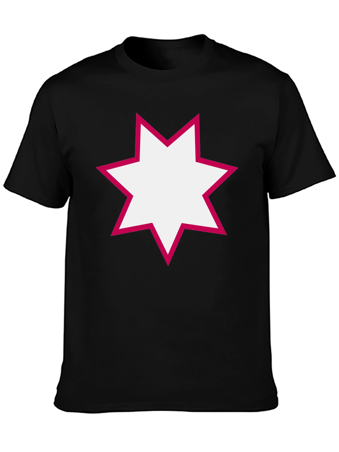 Modern Star Graphic Black T-Shirt