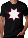Modern Star Graphic Black T-Shirt