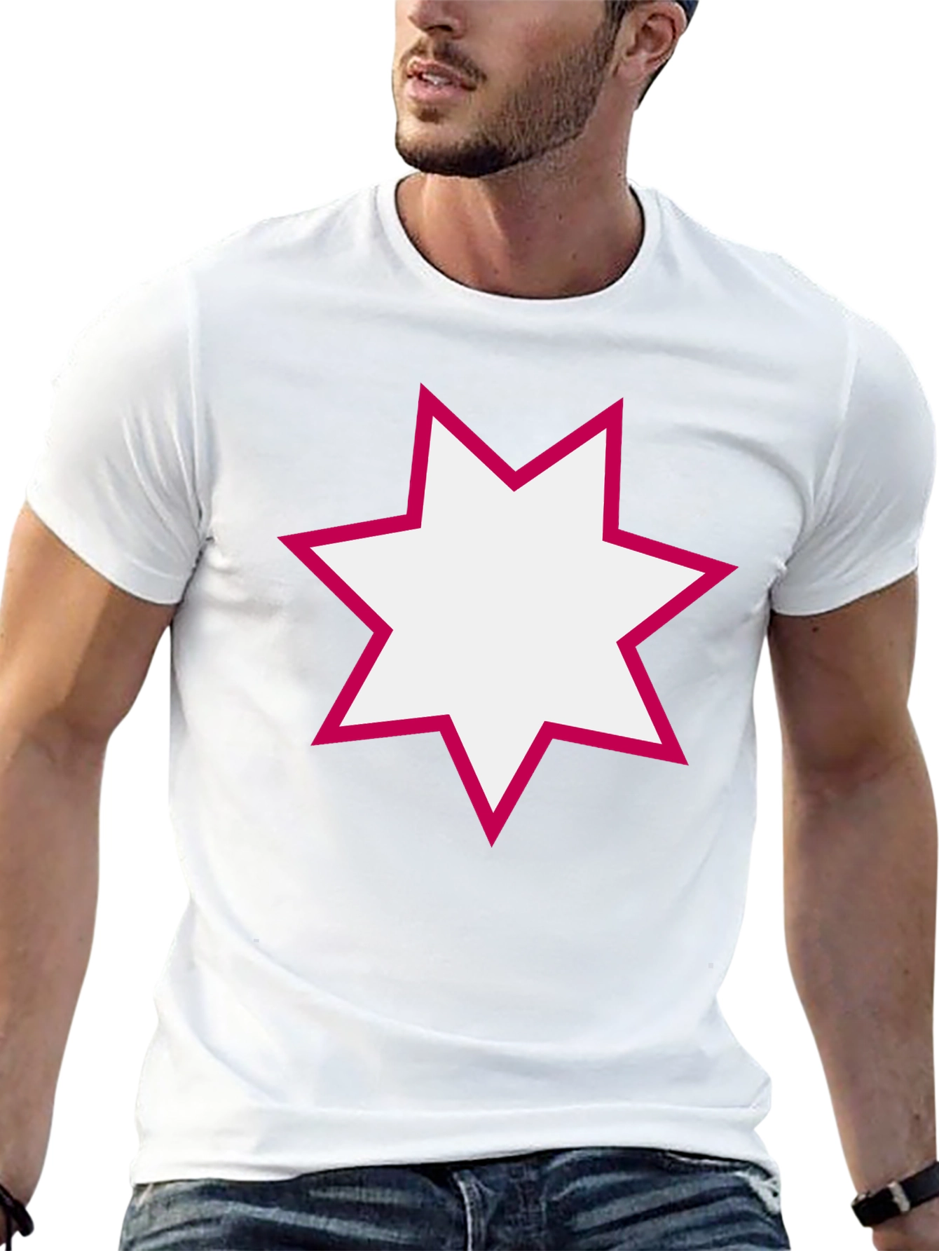 Modern Star Graphic Black T-Shirt