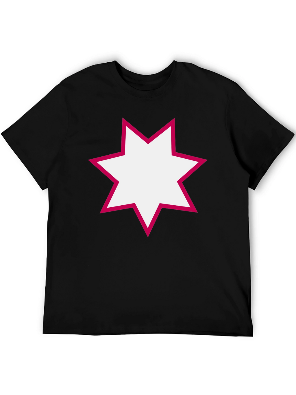 Modern Star Graphic Black T-Shirt
