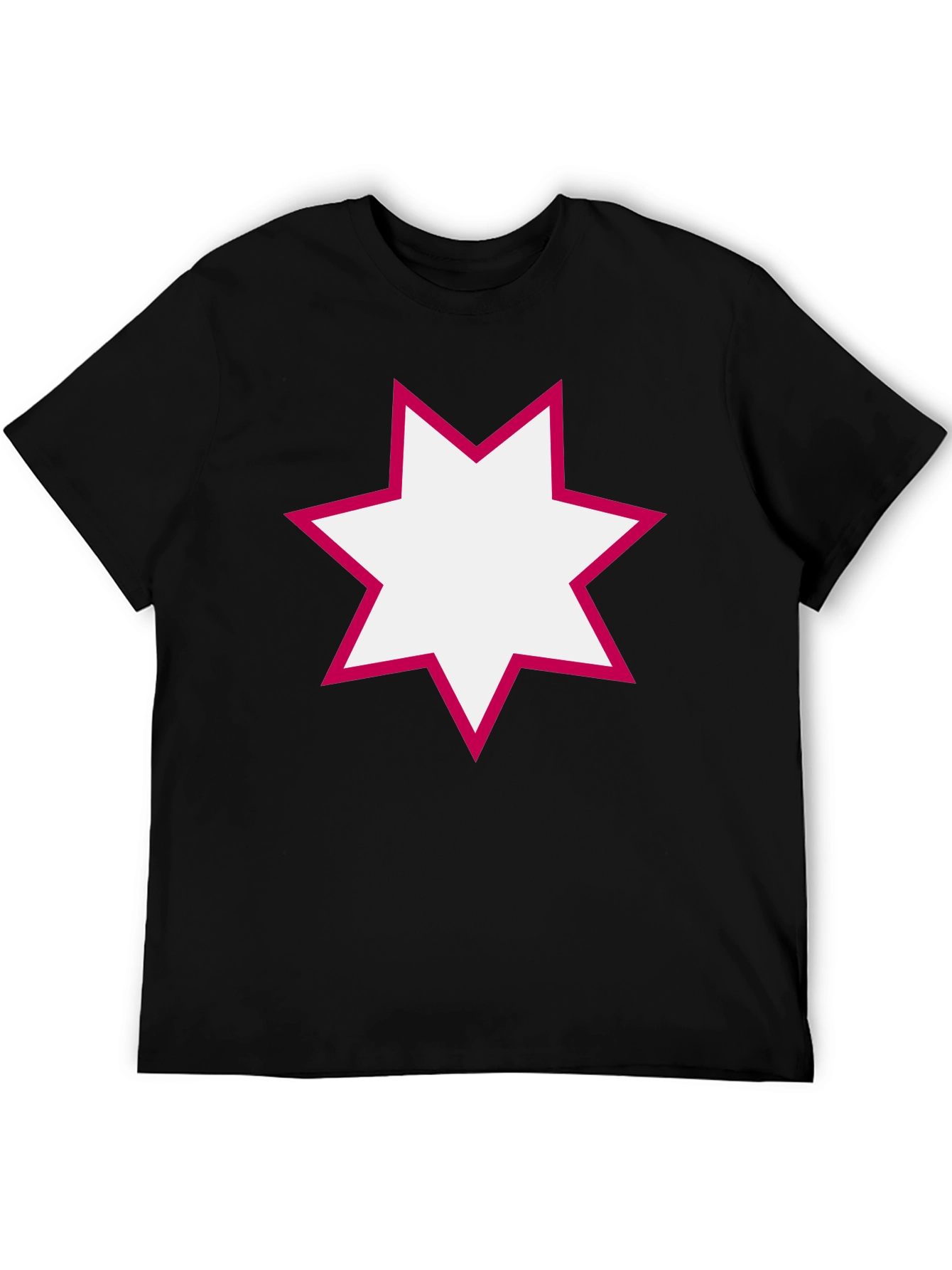 Modern Star Graphic Black T-Shirt