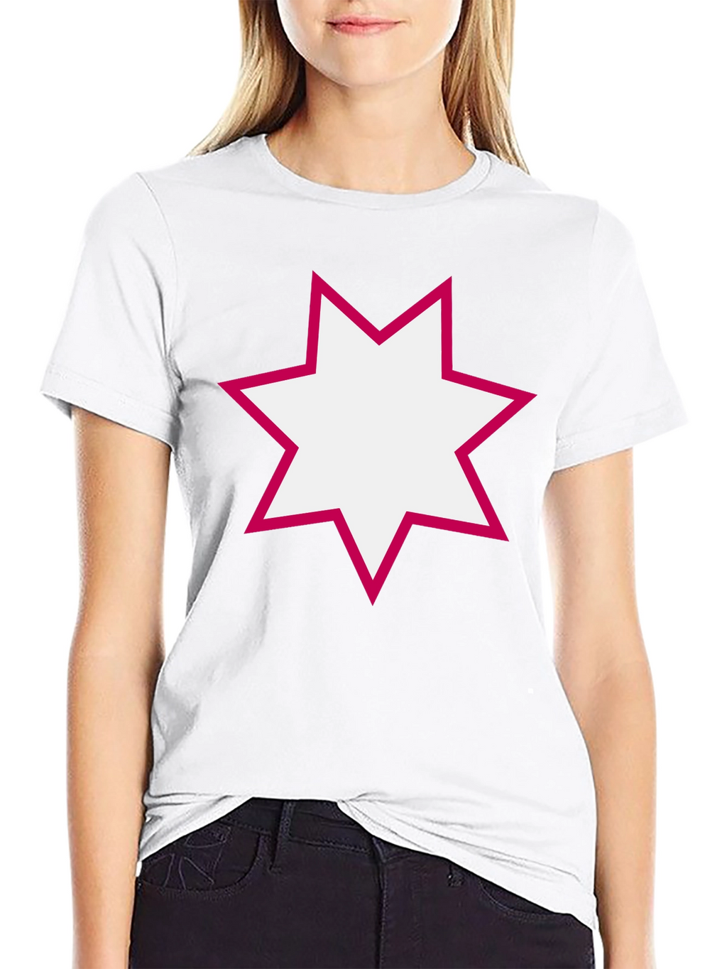 Modern Star Graphic Black T-Shirt