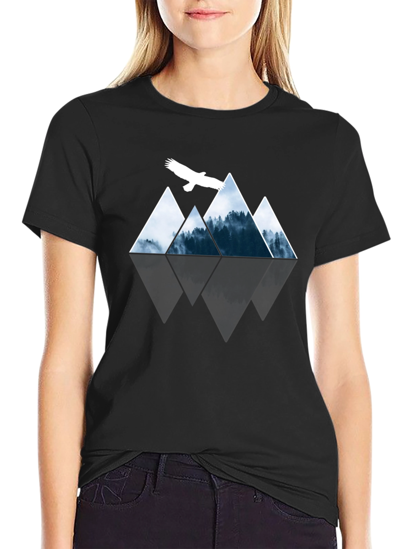 Mountain Eagle Graphic T-Shirt - Nature Inspired Tee