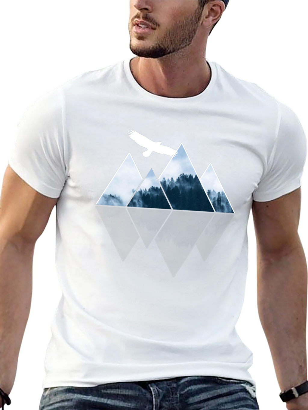 Mountain Eagle Graphic T-Shirt - Nature Inspired Tee