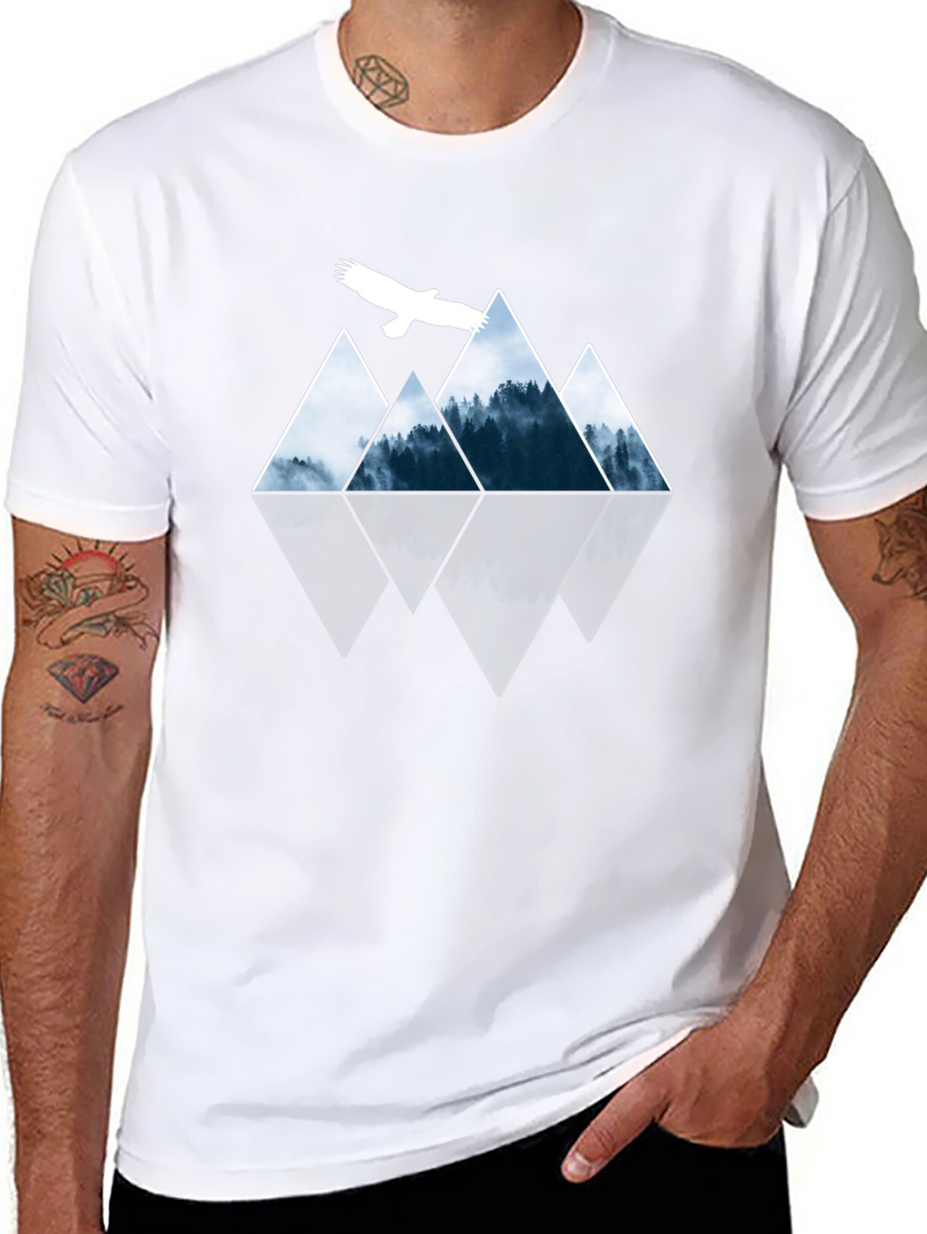 Mountain Eagle Graphic T-Shirt - Nature Inspired Tee