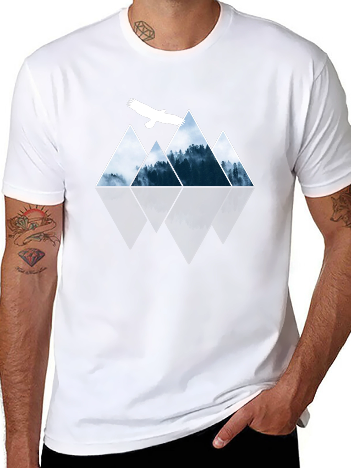 Mountain Eagle Graphic T-Shirt - Nature Inspired Tee