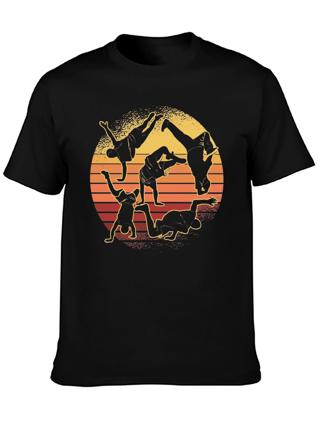 Breakdance Silhouette Graphic Tee - Retro Style
