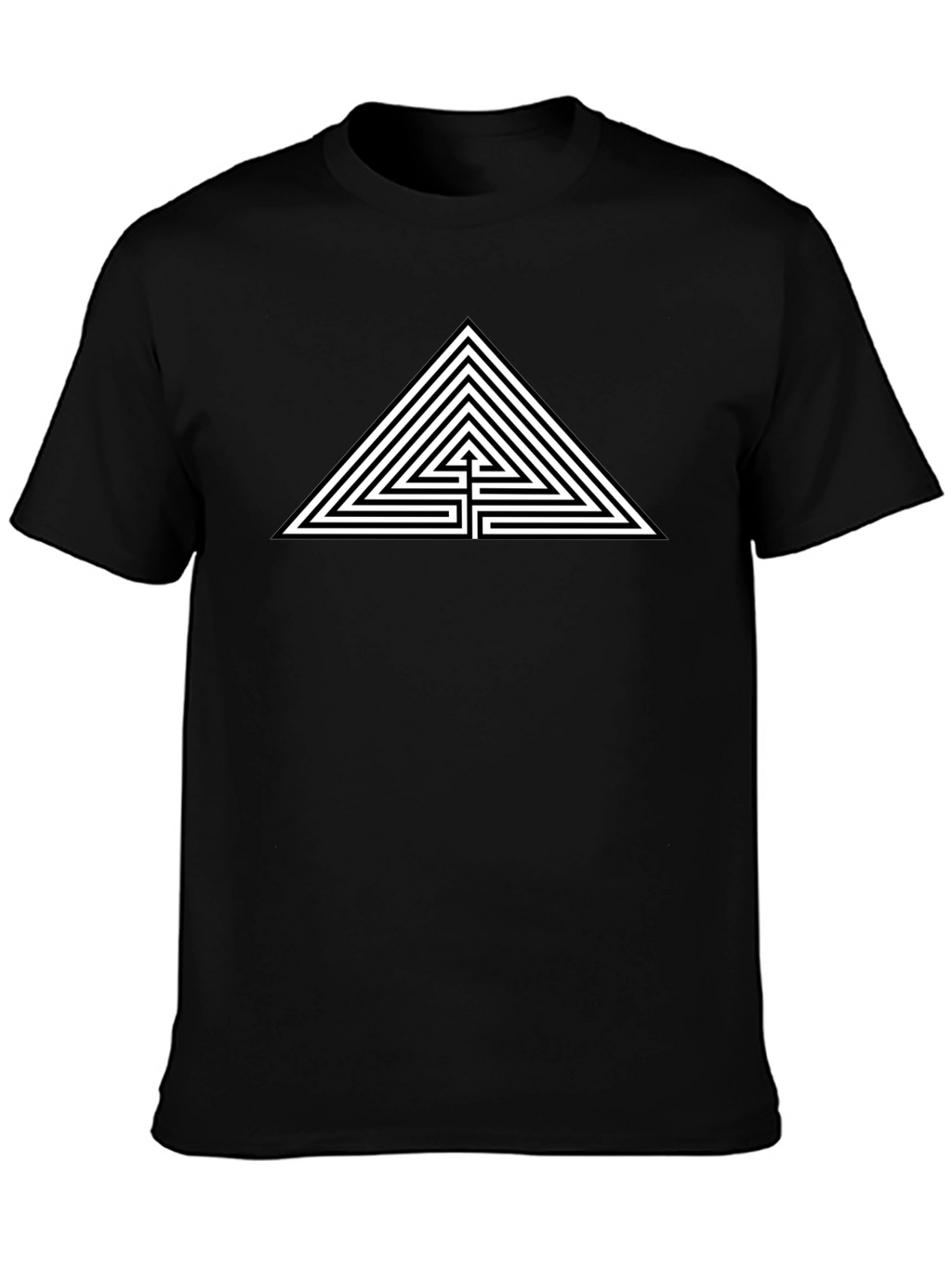 Triangle Maze T-Shirt - Geometric Graphic Tee