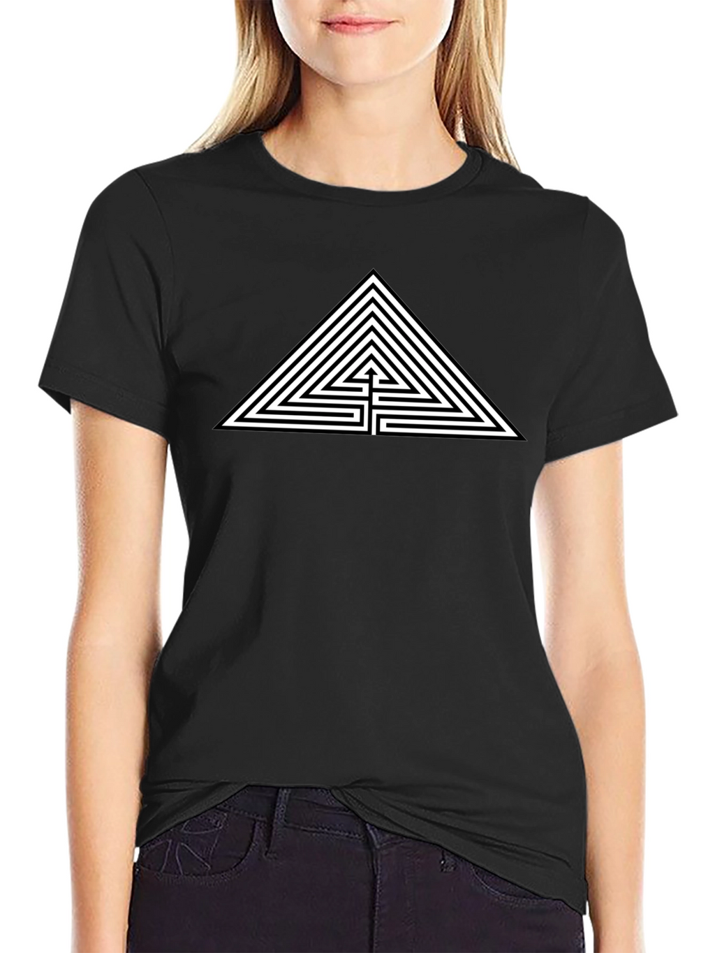 Triangle Maze T-Shirt - Geometric Graphic Tee