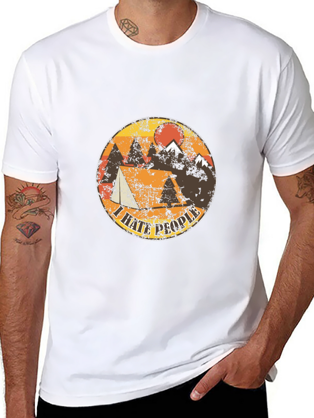 I Hate People Camping T-Shirt - Mountain Design