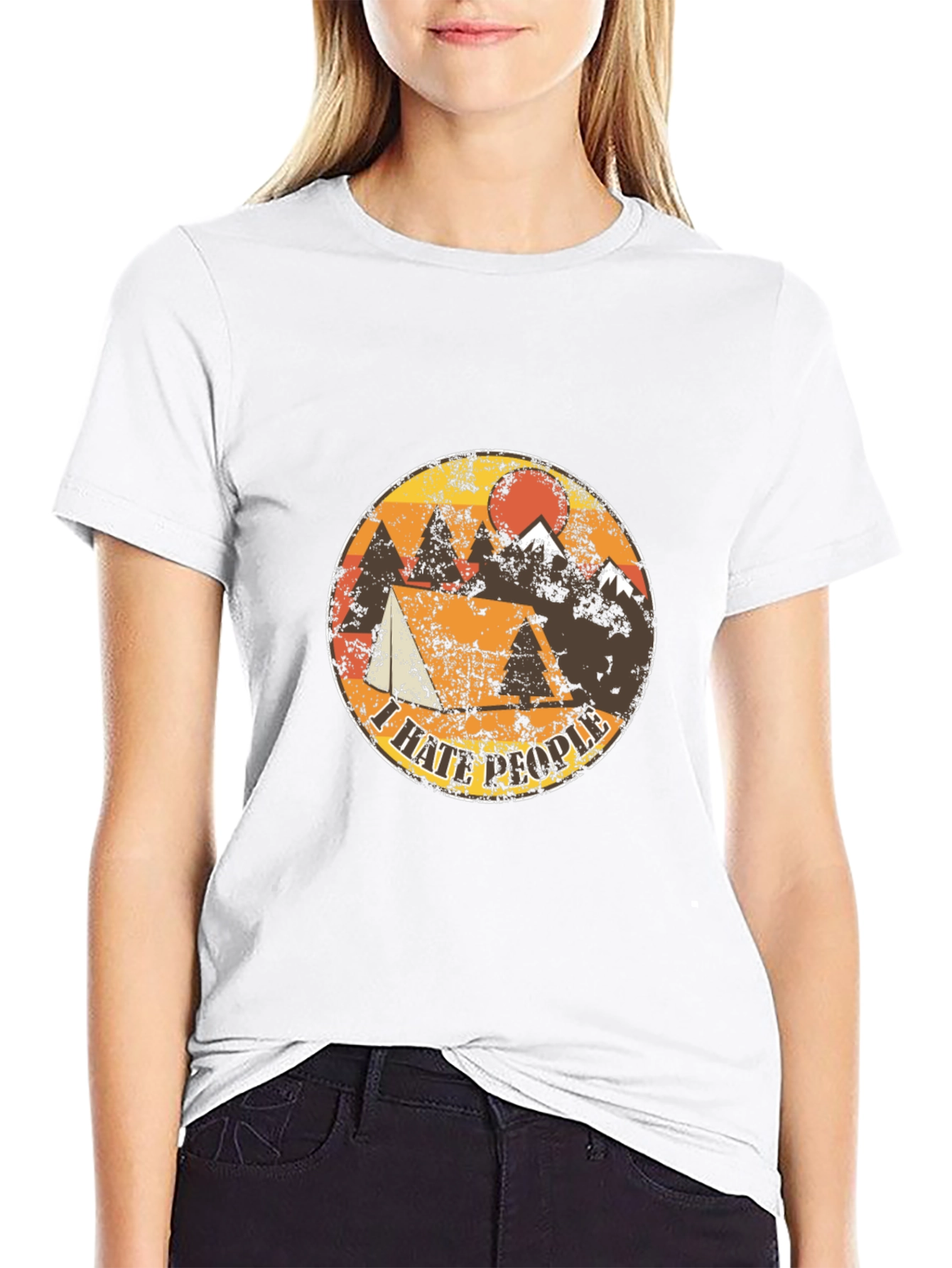 I Hate People Camping T-Shirt - Mountain Design