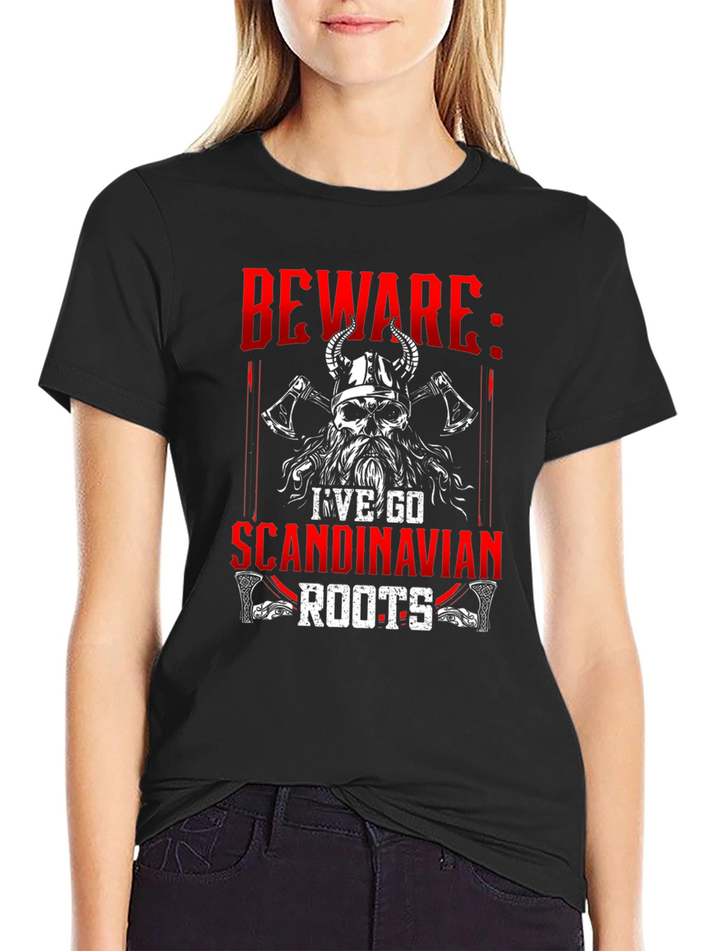Beware I Have Scandinavian Roots Graphic Tee