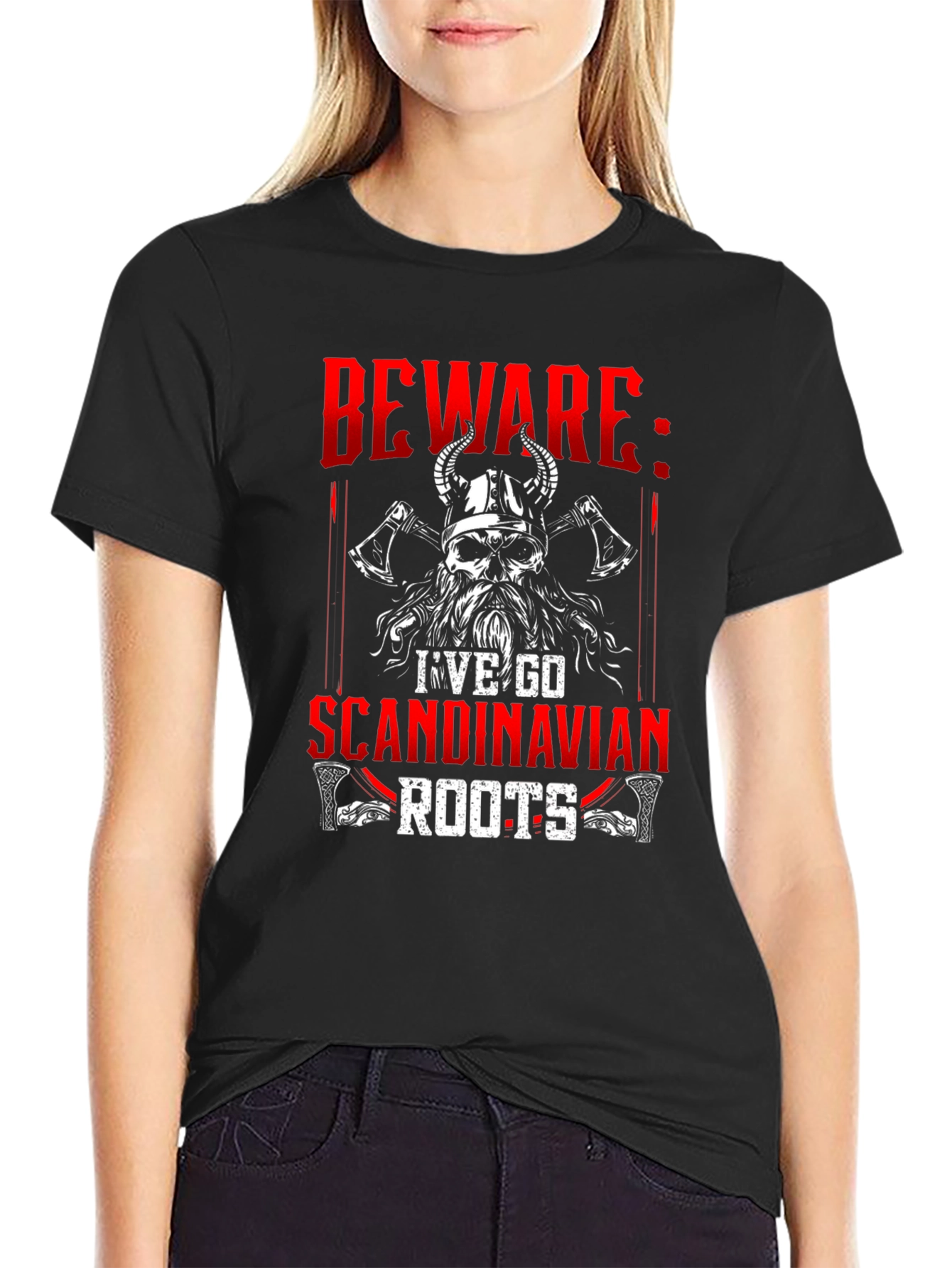 Beware I Have Scandinavian Roots Graphic Tee