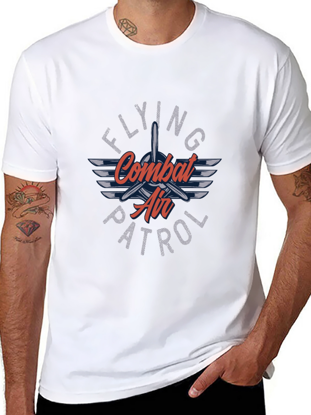 Flying Combat Air Patrol T-Shirt Aviation Enthusiast Apparel