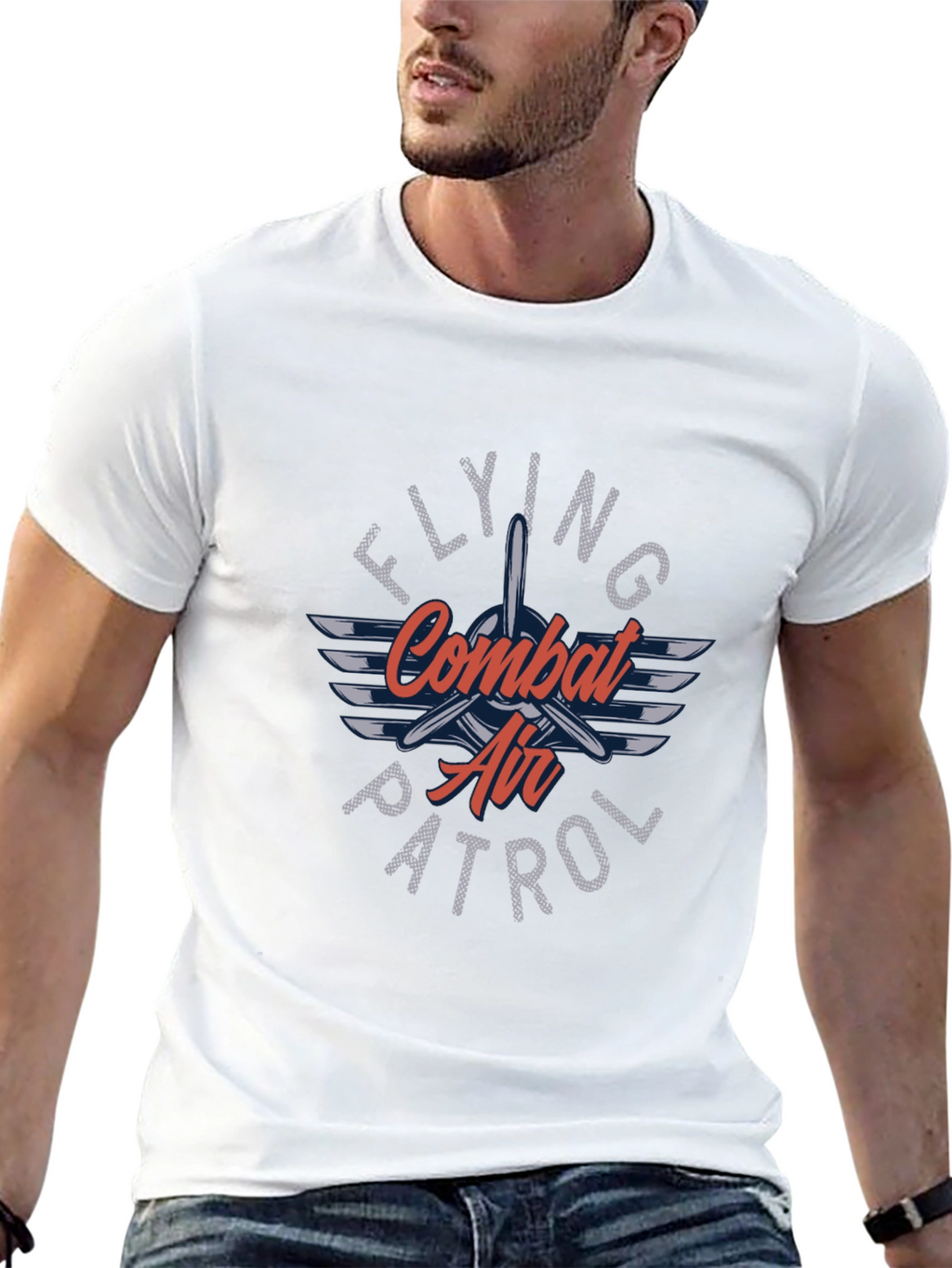Flying Combat Air Patrol T-Shirt Aviation Enthusiast Apparel