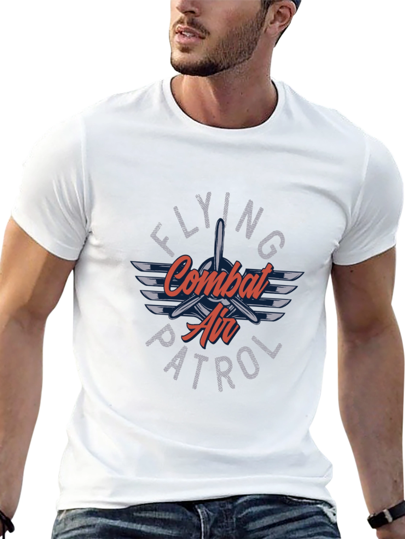 Flying Combat Air Patrol T-Shirt Aviation Enthusiast Apparel