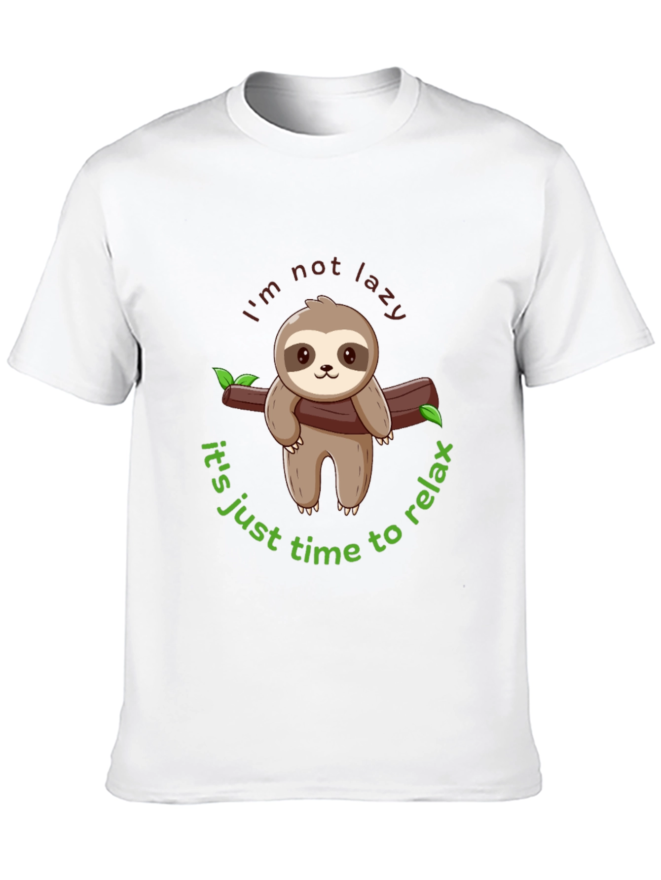 Sloth Graphic Tee - Im Not Lazy Time to Relax