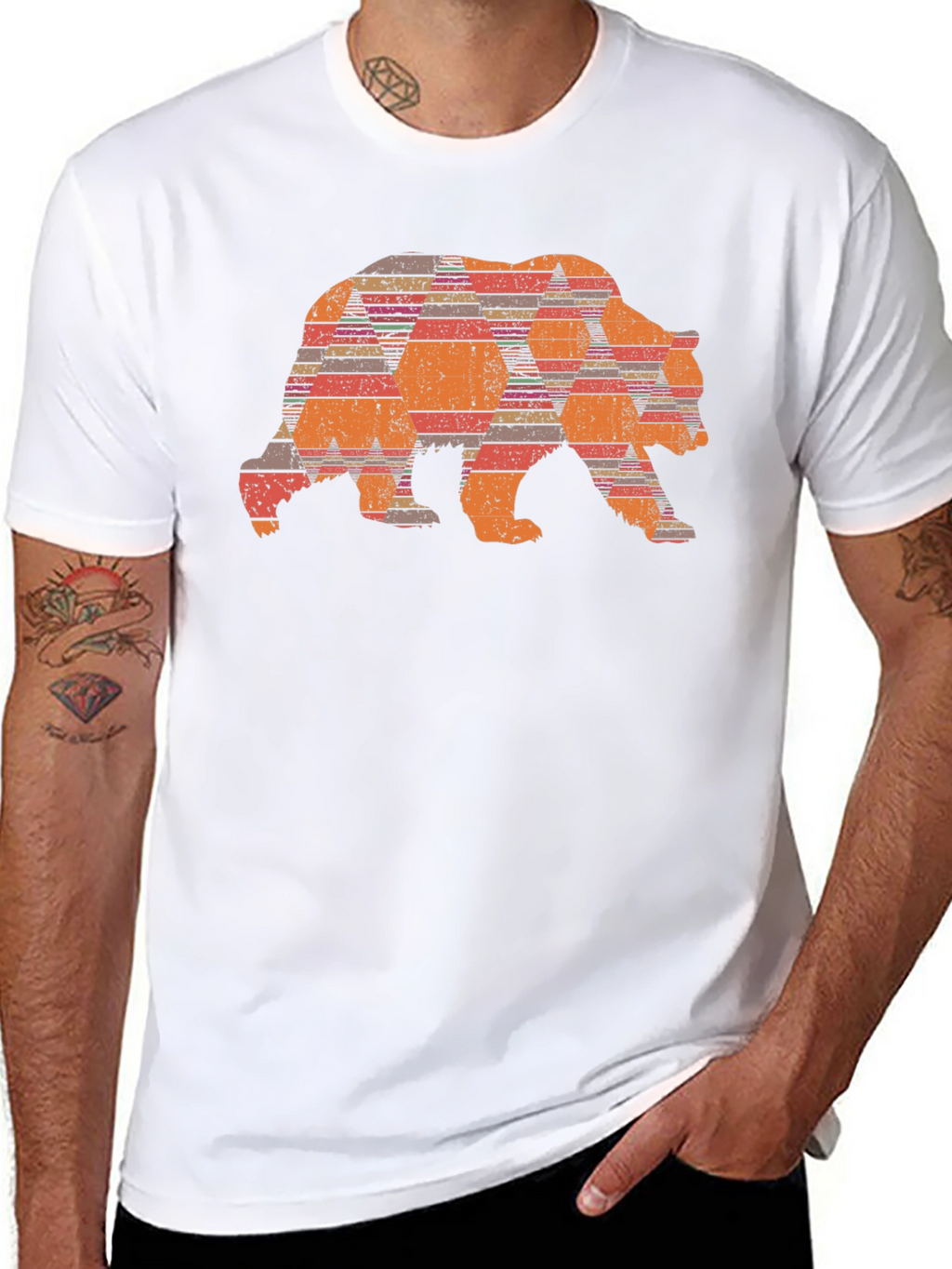 Geometric Bear Graphic Tee