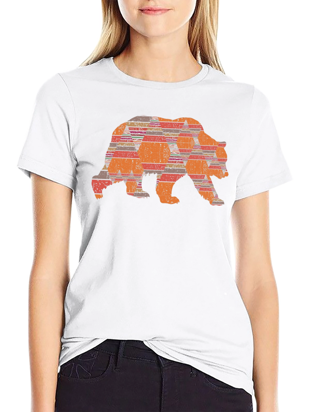 Geometric Bear Graphic Tee