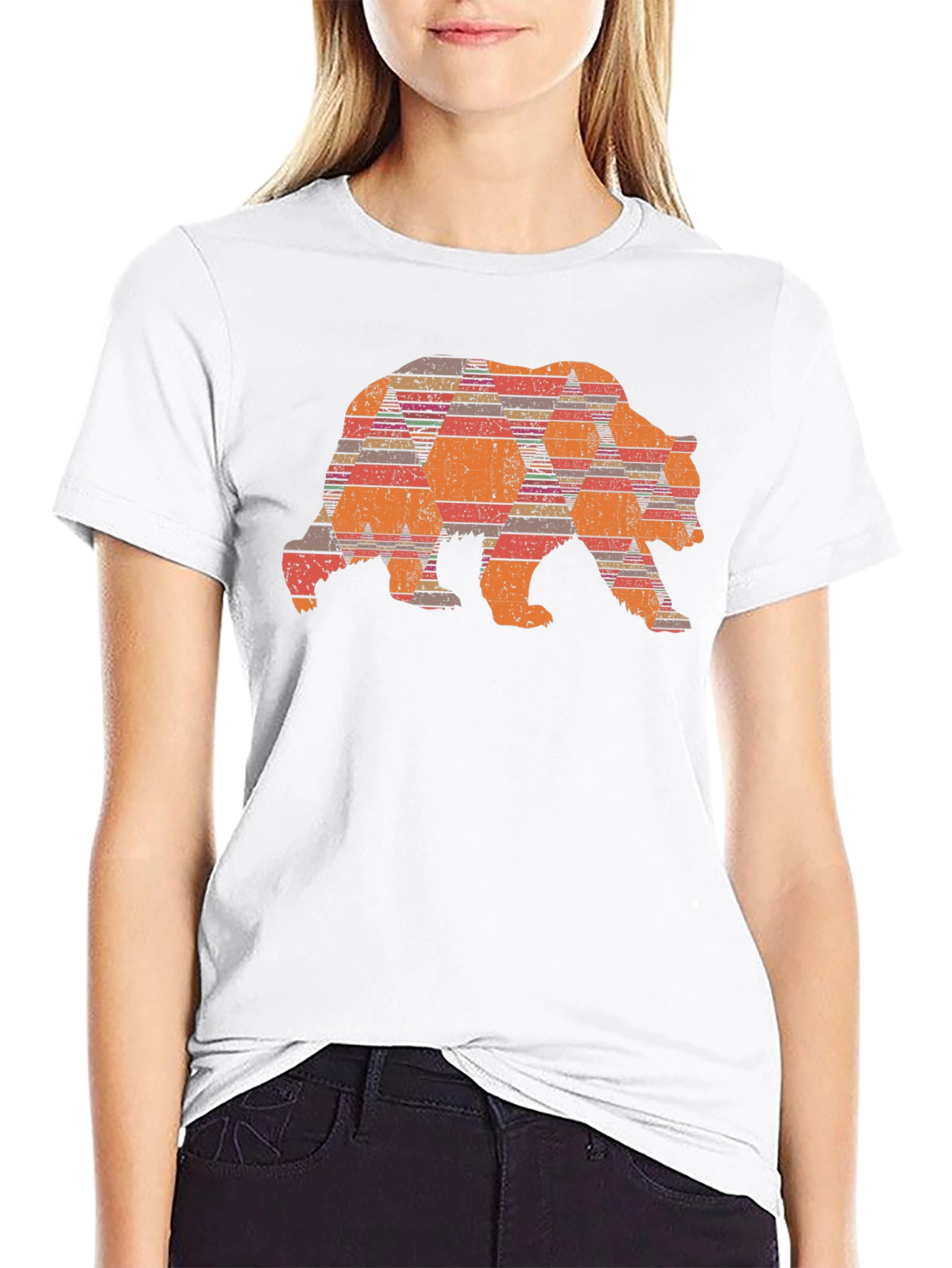 Geometric Bear Graphic Tee