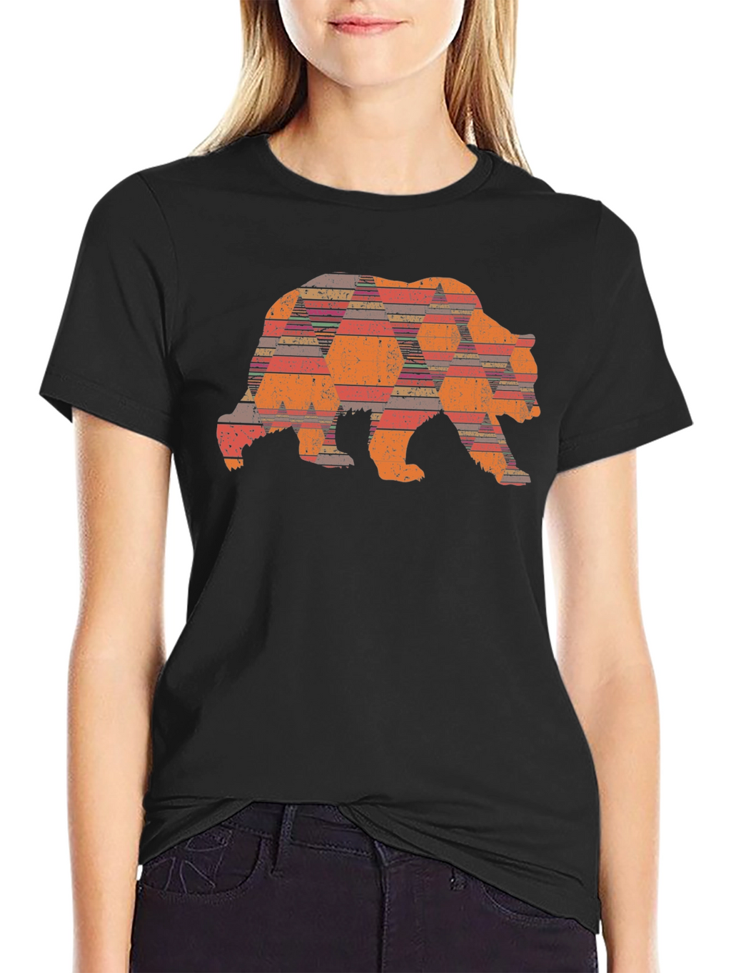 Geometric Bear Graphic Tee