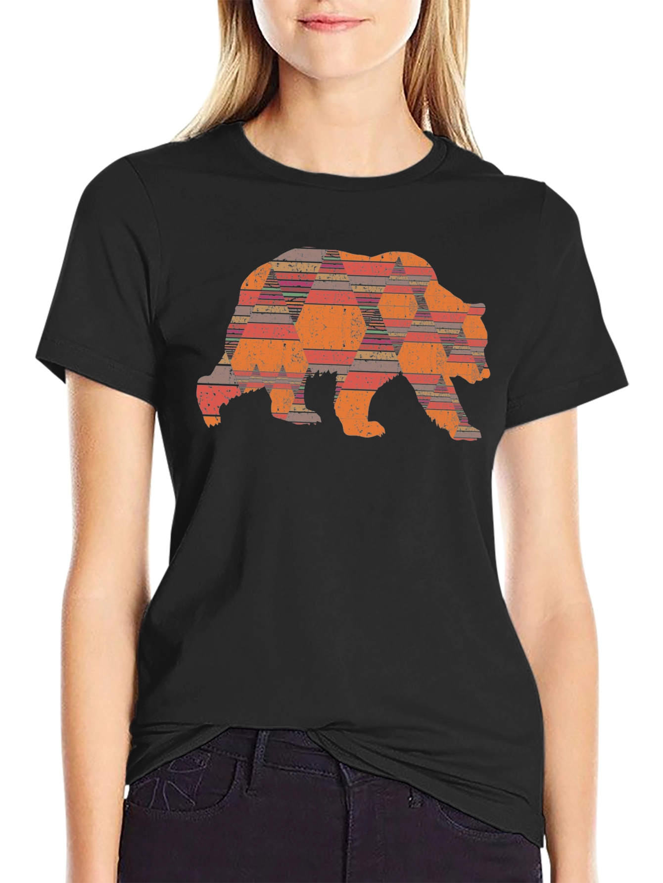 Geometric Bear Graphic Tee