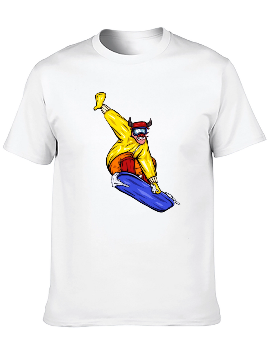 Snowboarder Graphic Tee - Black Casual T-Shirt