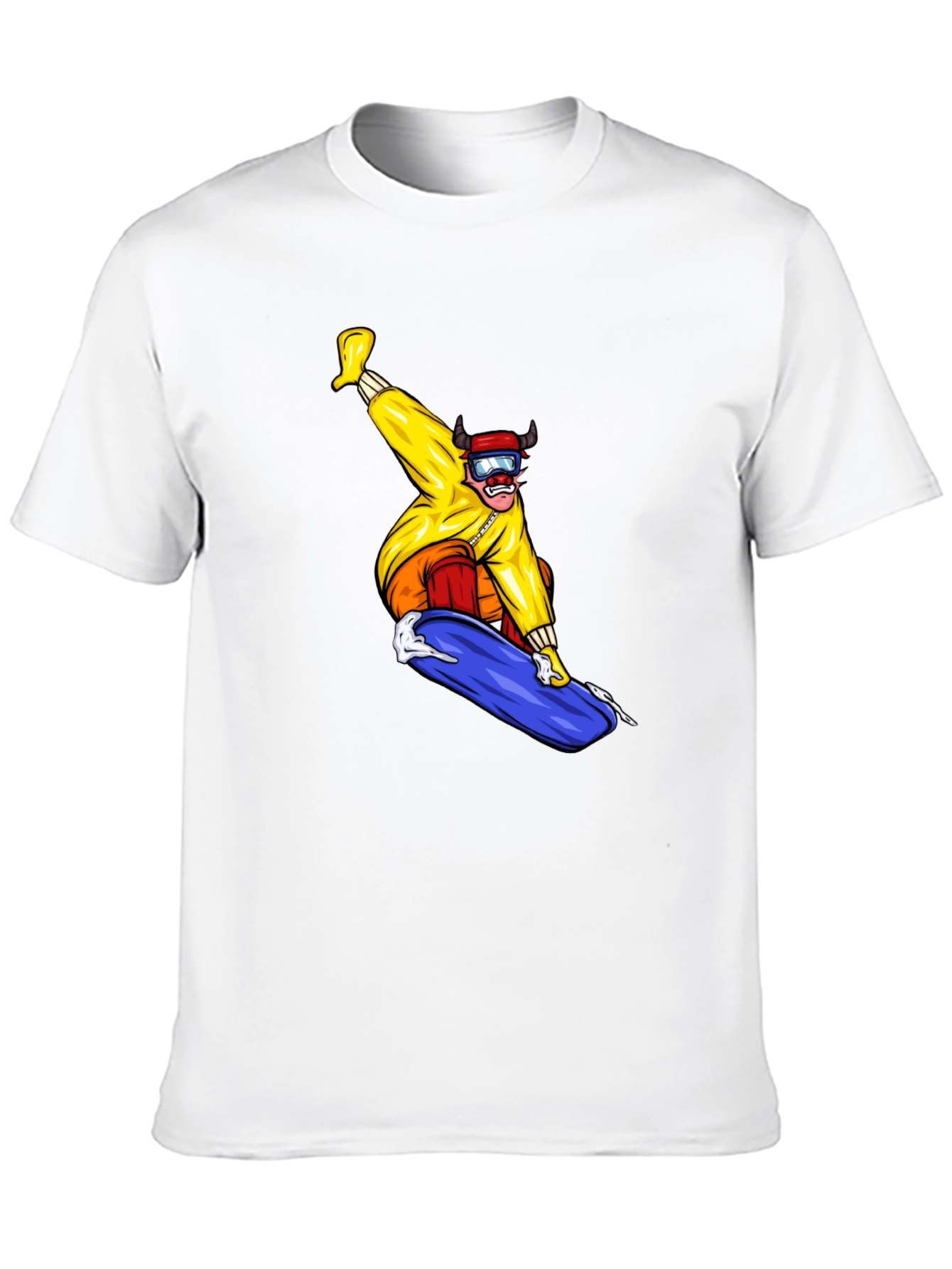Snowboarder Graphic Tee - Black Casual T-Shirt