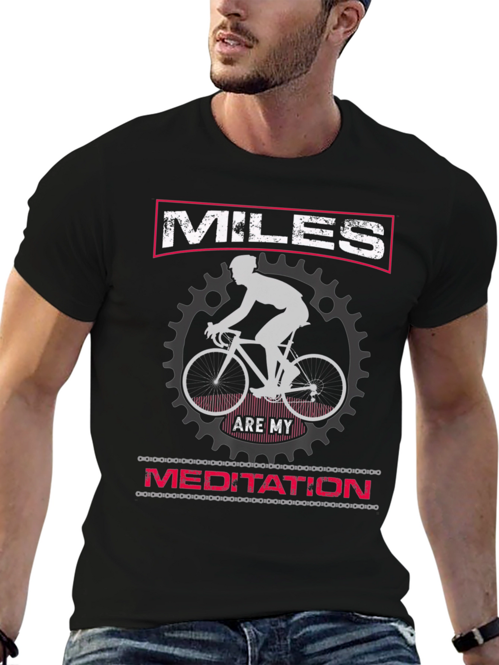 Miles Are My Meditation Cycling T-Shirt