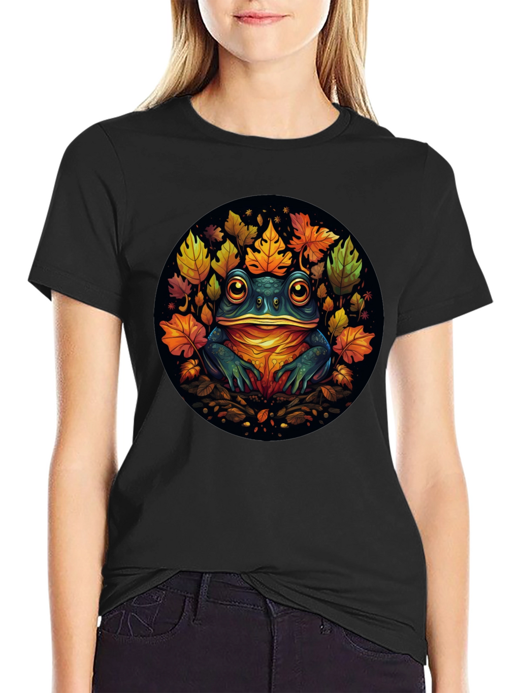 Autumn Frog Tee - Unique Fall Design