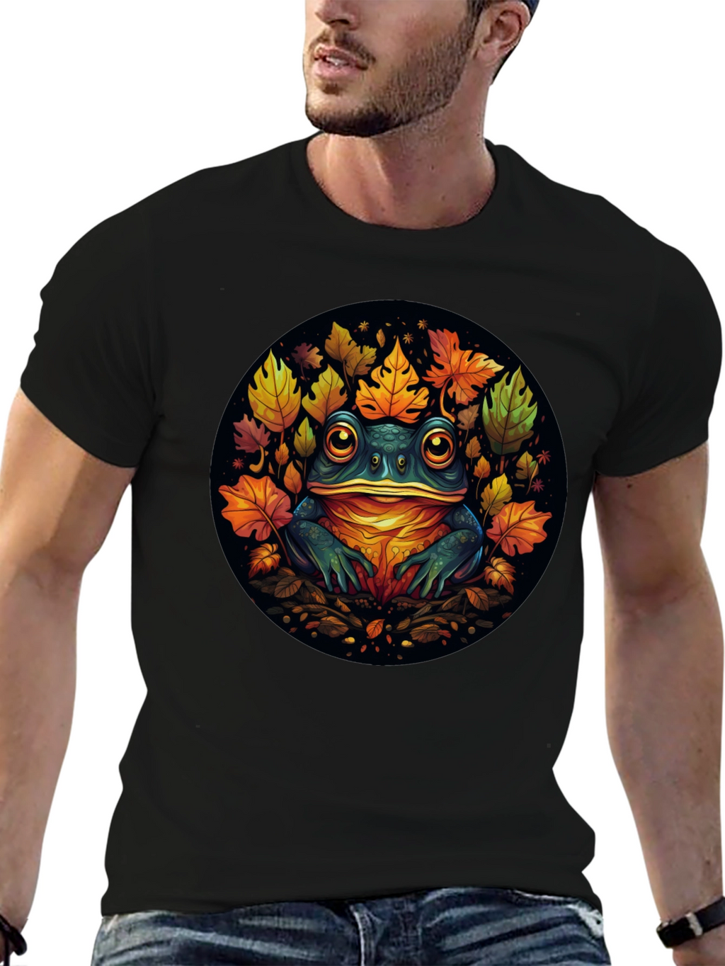 Autumn Frog Tee - Unique Fall Design