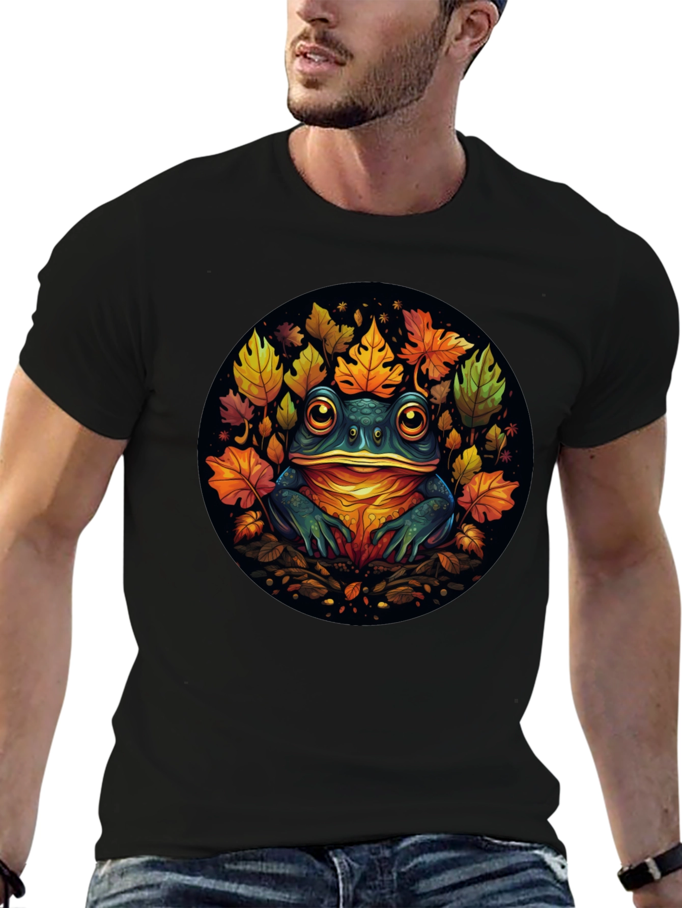 Autumn Frog Tee - Unique Fall Design