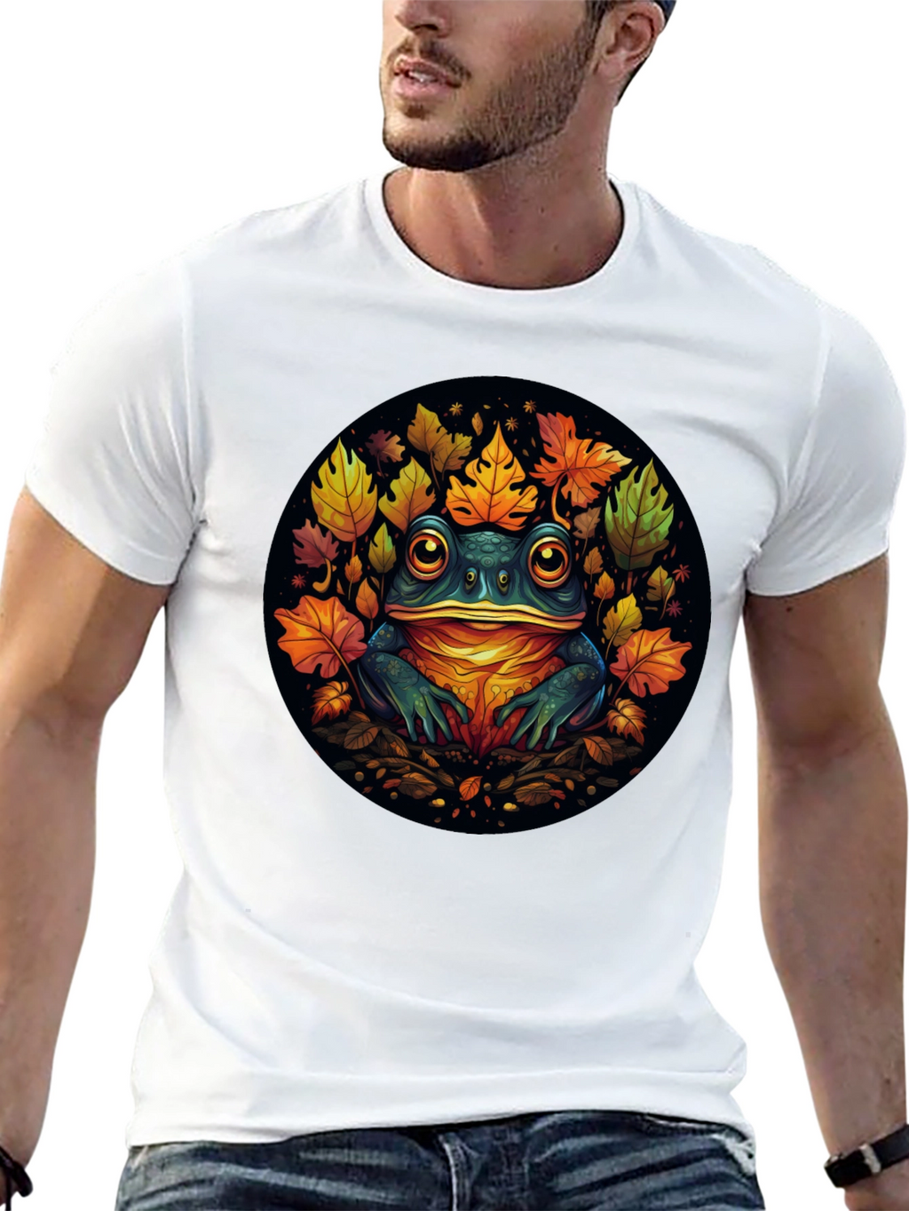 Autumn Frog Tee - Unique Fall Design