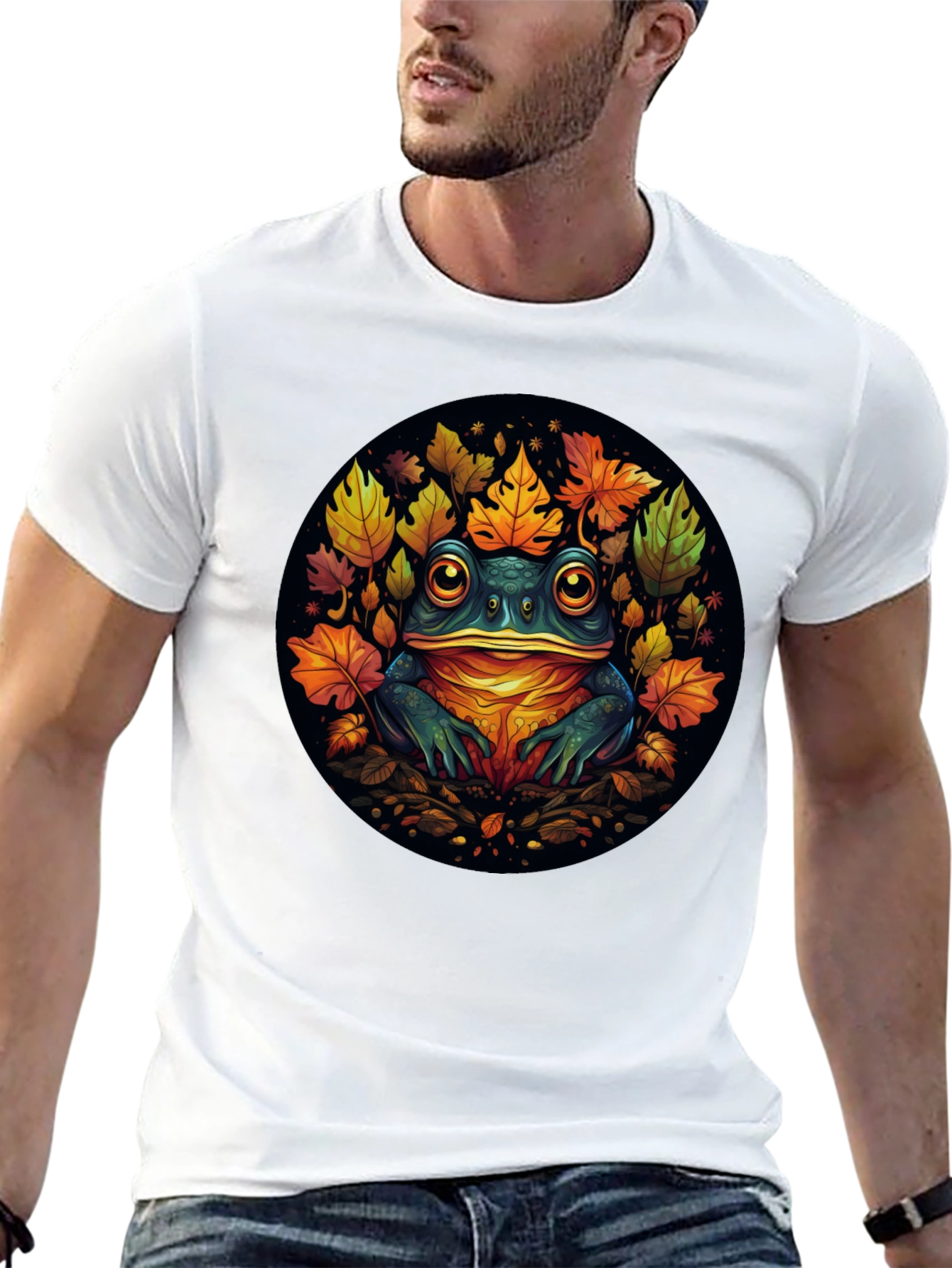 Autumn Frog Tee - Unique Fall Design