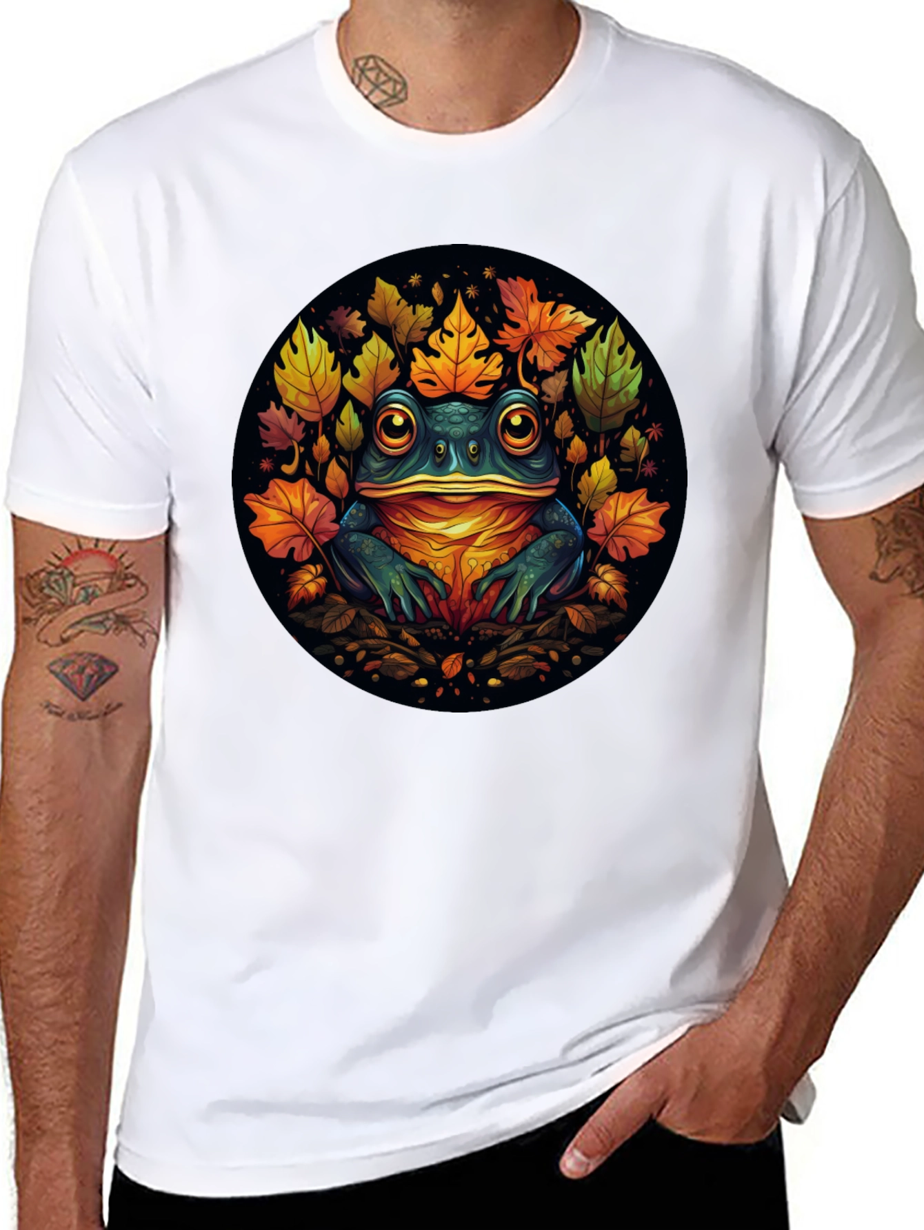 Autumn Frog Tee - Unique Fall Design
