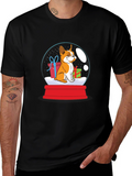 Dog Christmas Snow Globe Graphic T-Shirt