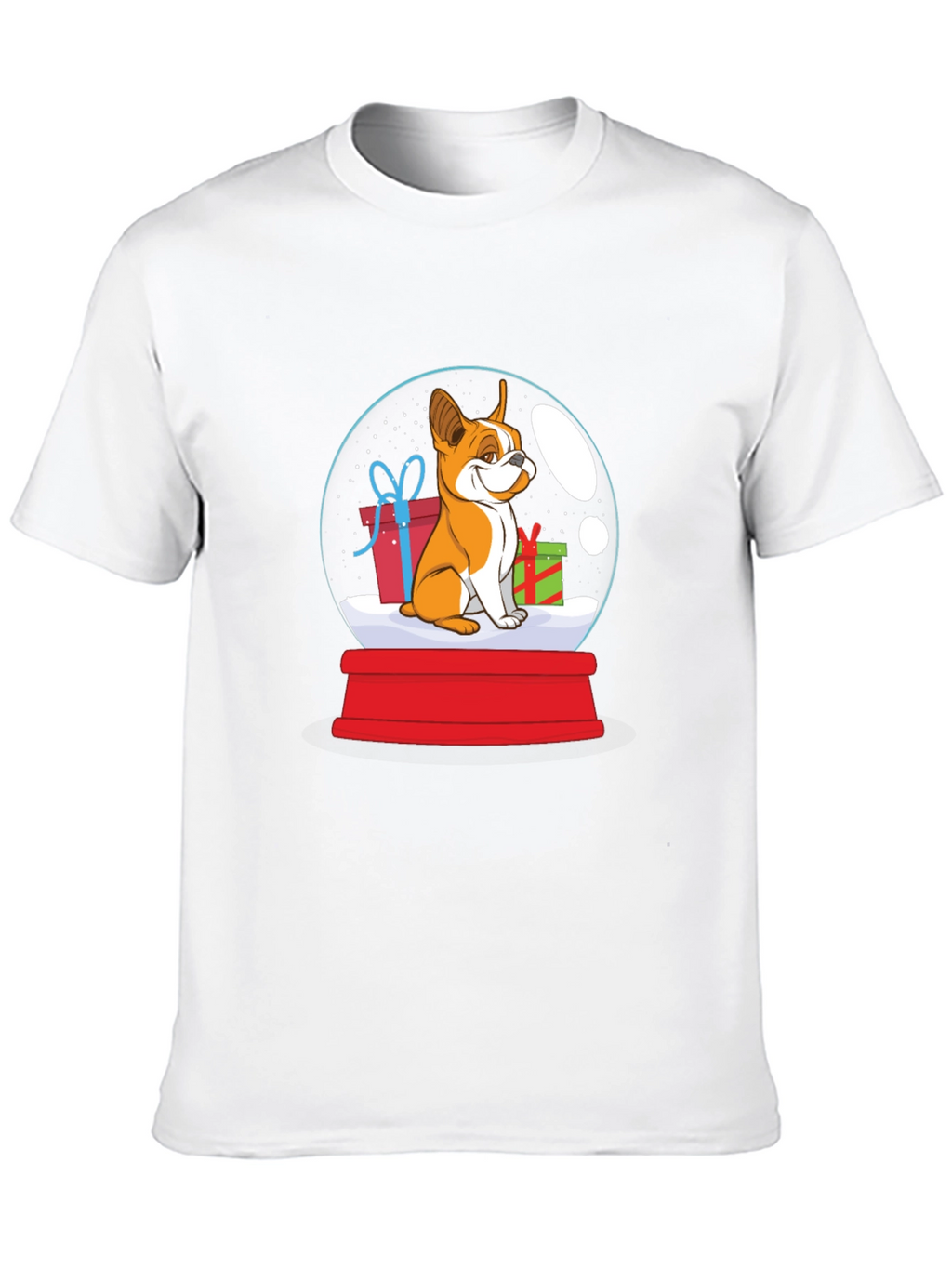 Dog Christmas Snow Globe Graphic T-Shirt