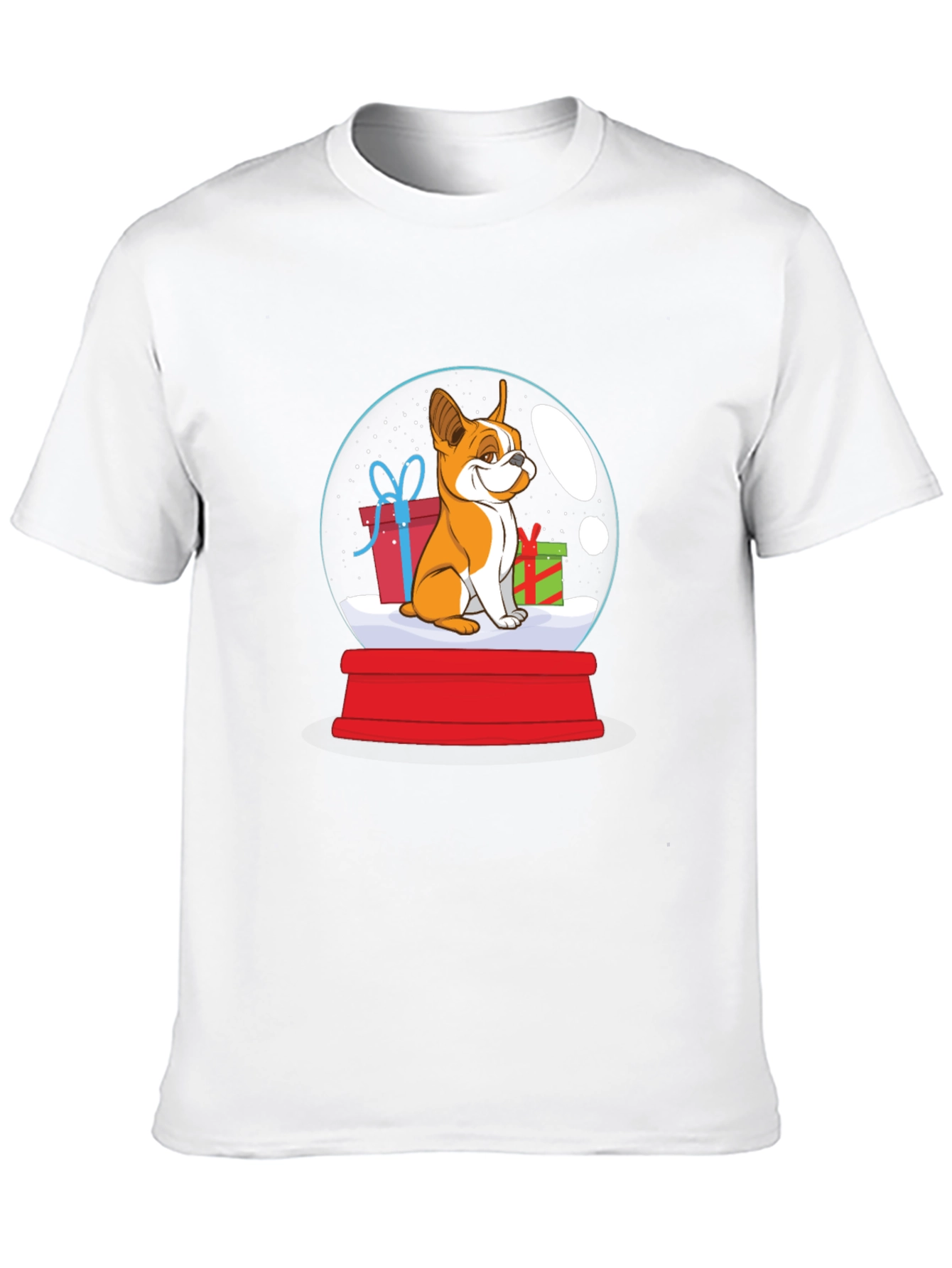 Dog Christmas Snow Globe Graphic T-Shirt