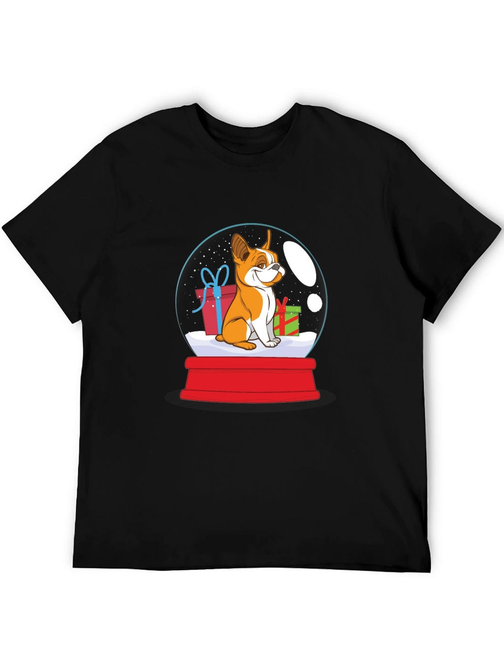 Dog Christmas Snow Globe Graphic T-Shirt