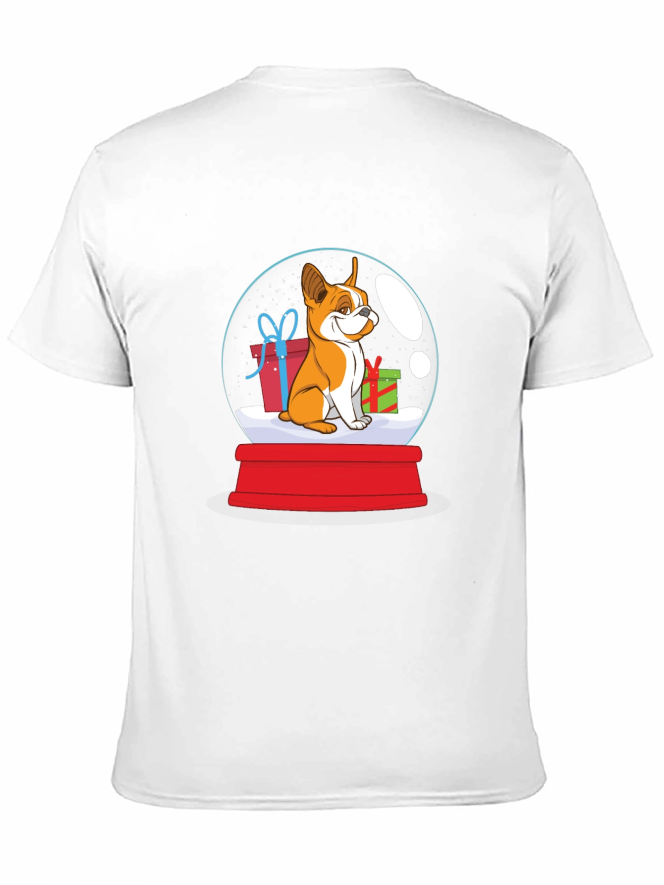 Dog Christmas Snow Globe Graphic T-Shirt