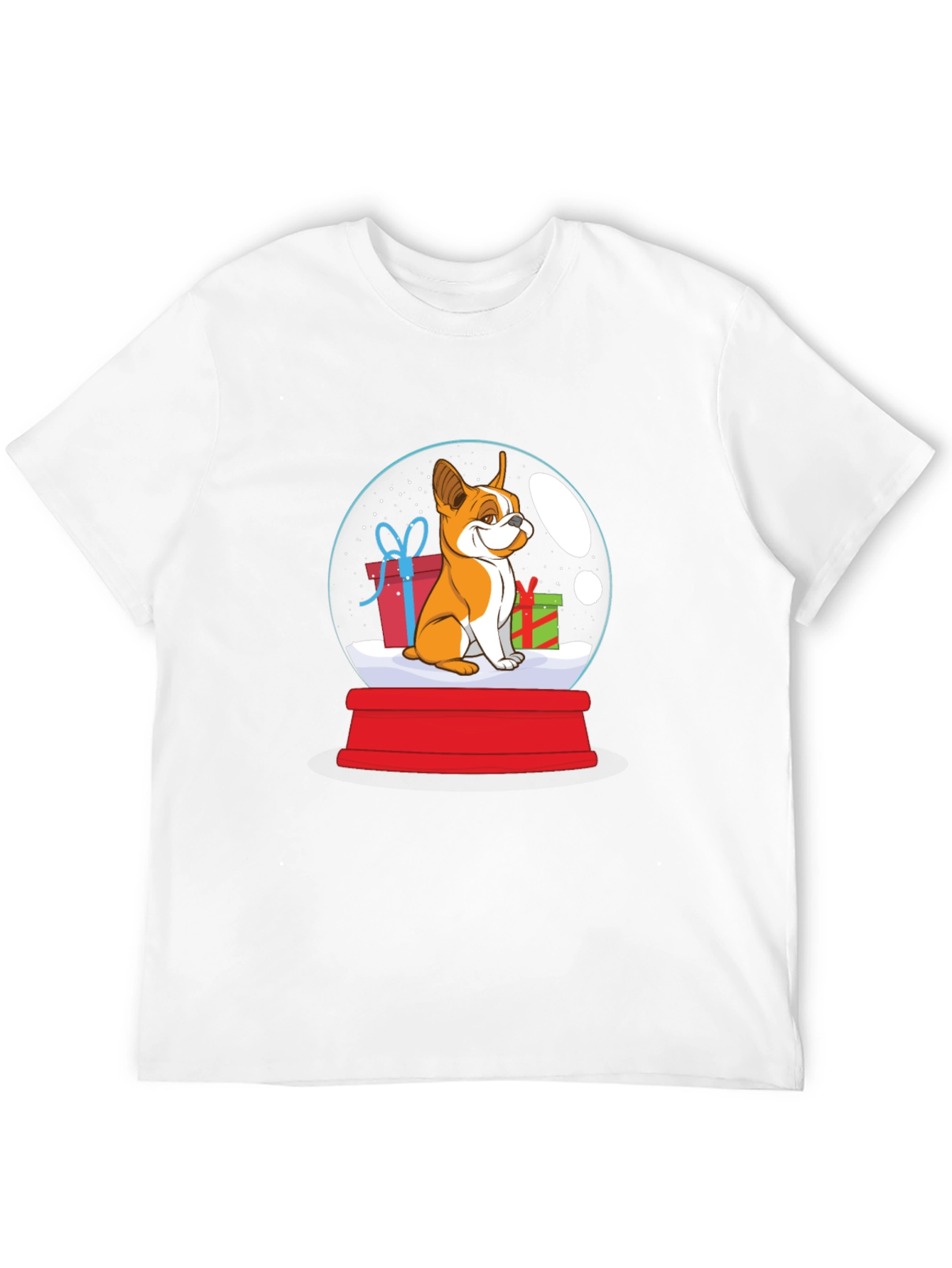 Dog Christmas Snow Globe Graphic T-Shirt